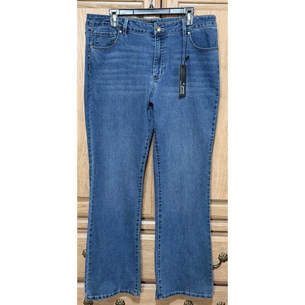 D. Jeans Mid Rise Bootcut Jeans Women's 16 Blue Denim Medium Wash 5 Pockets NWT